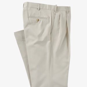 Westport Pleated Wrinkle-Free Twill Pants with Stretch Waistband men 44L
